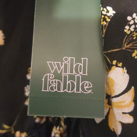 NEW Wild Fable Women's Casual Dress Black Floral L - Picture 6 of 6